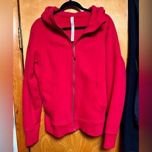 Lululemon Scuba Full Zip Hoodie Red women’s size 12
